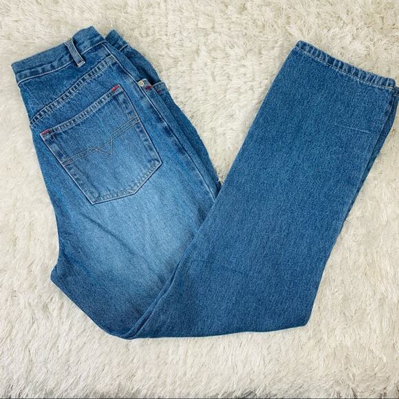 Y2K 90s High Rise Jeans S27" Waist Medium Wash - Picture 1 of 5